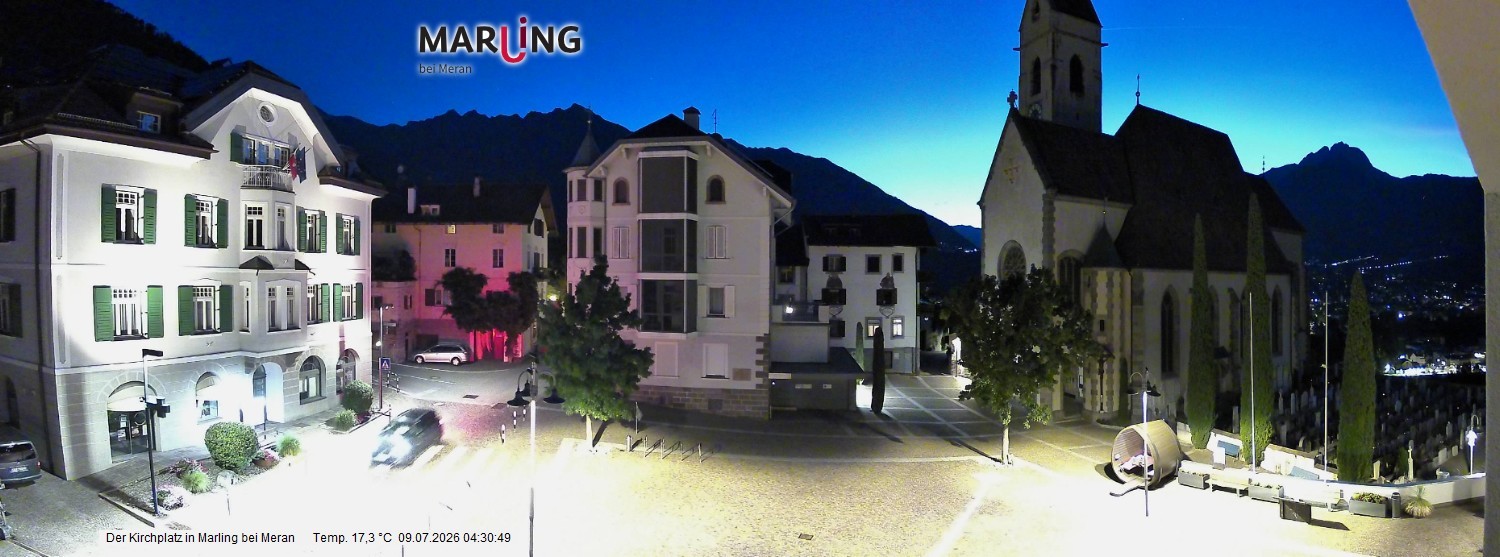 Archiv Foto Webcam Pfarrkirche Maria Himmelfahrt Marling