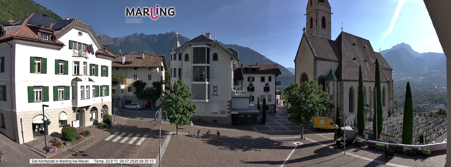 Archiv Foto Webcam Pfarrkirche Maria Himmelfahrt Marling