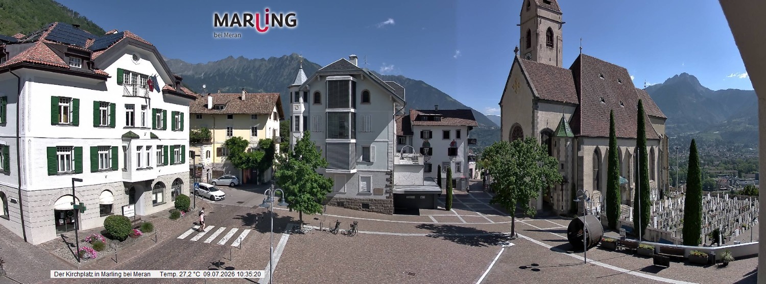 Archiv Foto Webcam Pfarrkirche Maria Himmelfahrt Marling
