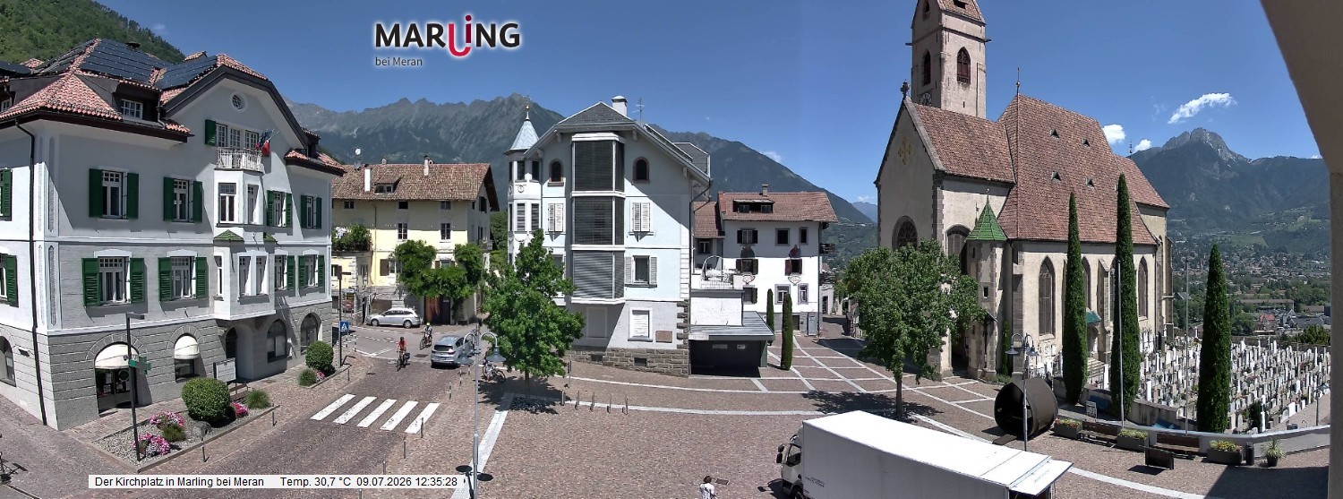 Archiv Foto Webcam Pfarrkirche Maria Himmelfahrt Marling
