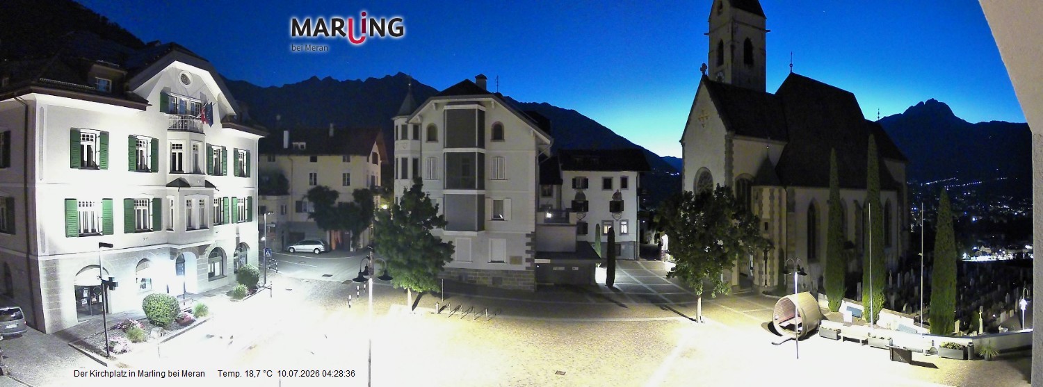 Archiv Foto Webcam Pfarrkirche Maria Himmelfahrt Marling