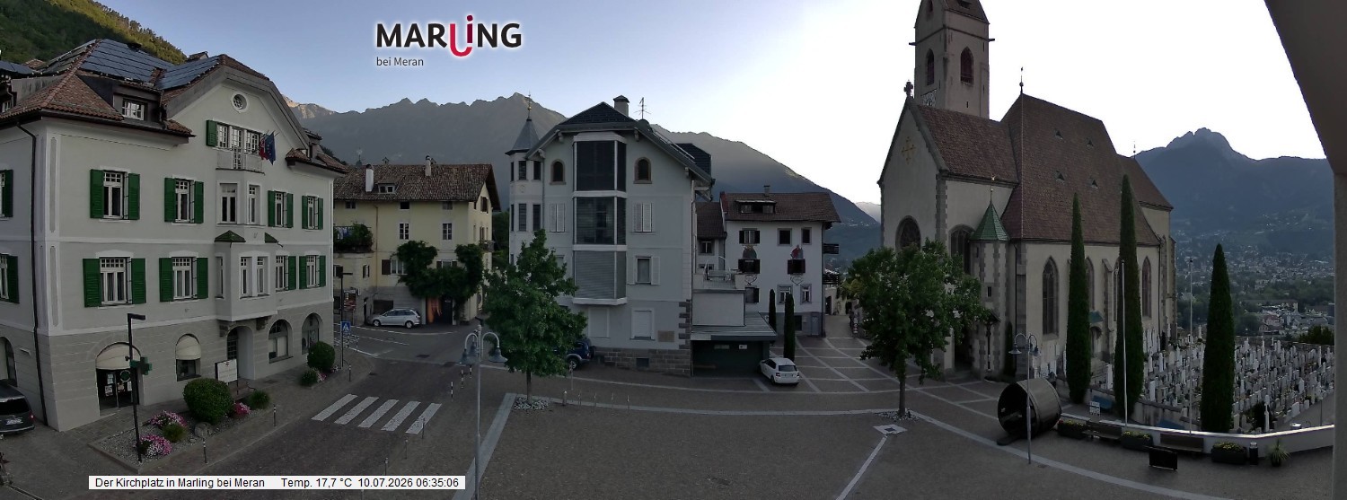 Archiv Foto Webcam Pfarrkirche Maria Himmelfahrt Marling