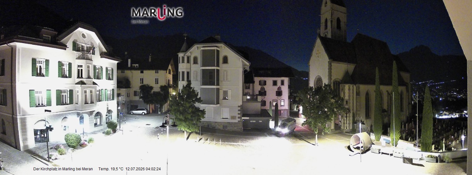 Archived image Webcam Marling - Piazza Chiesa