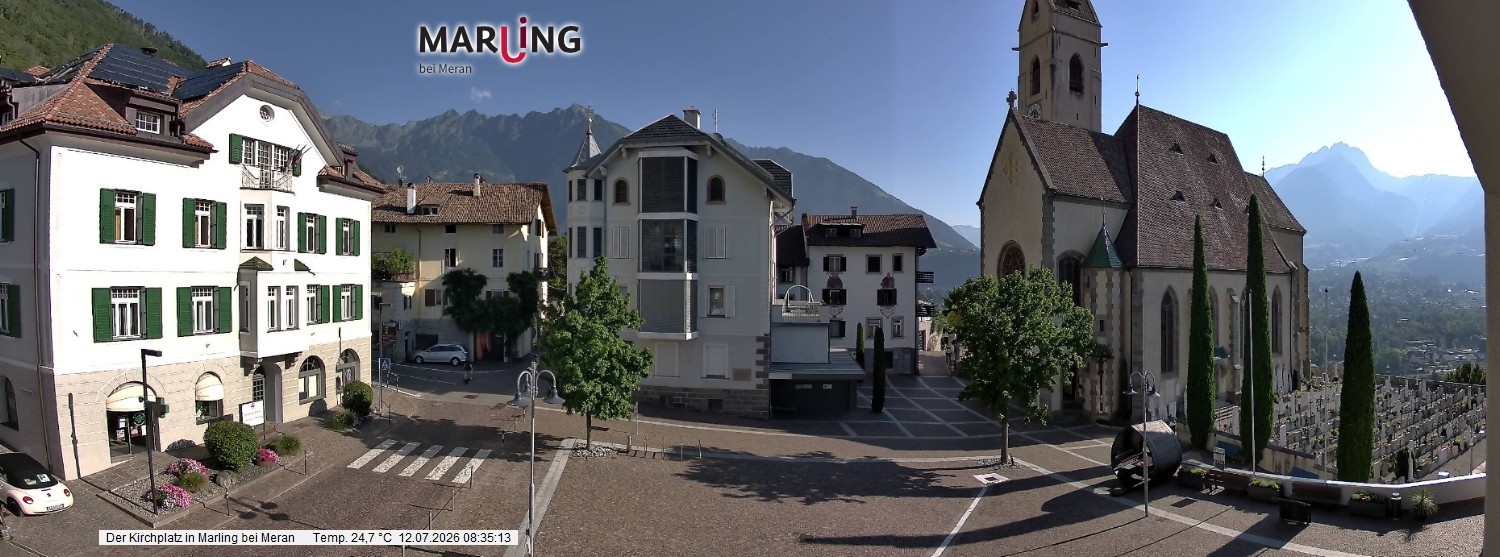 Archived image Webcam Marling - Piazza Chiesa
