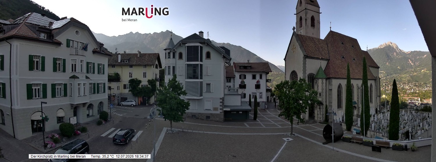Archiv Foto Webcam Pfarrkirche Maria Himmelfahrt Marling