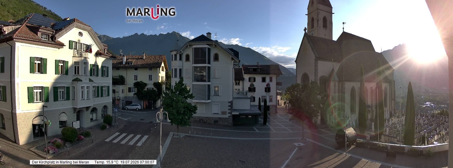 Archiv Foto Webcam Pfarrkirche Maria Himmelfahrt Marling