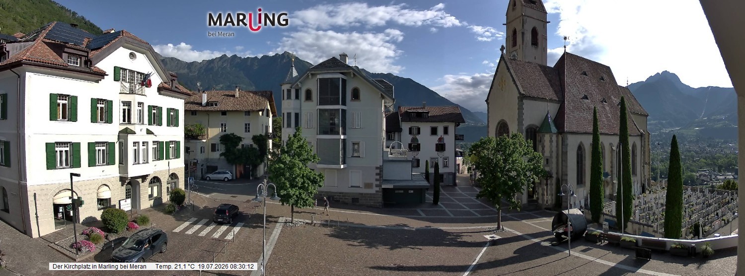 Archiv Foto Webcam Pfarrkirche Maria Himmelfahrt Marling