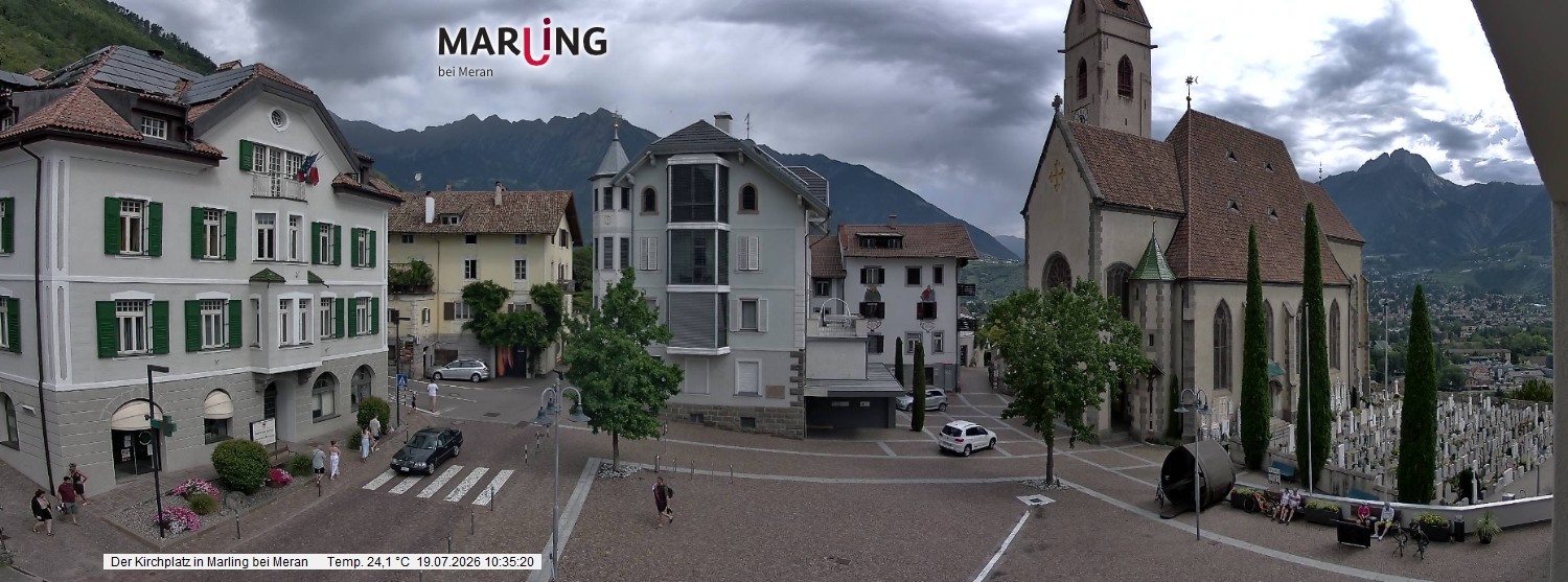 Archiv Foto Webcam Pfarrkirche Maria Himmelfahrt Marling