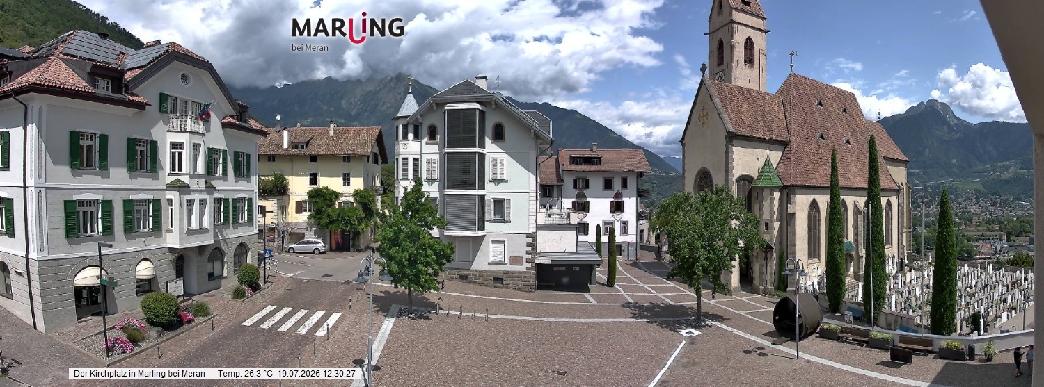 Archiv Foto Webcam Pfarrkirche Maria Himmelfahrt Marling