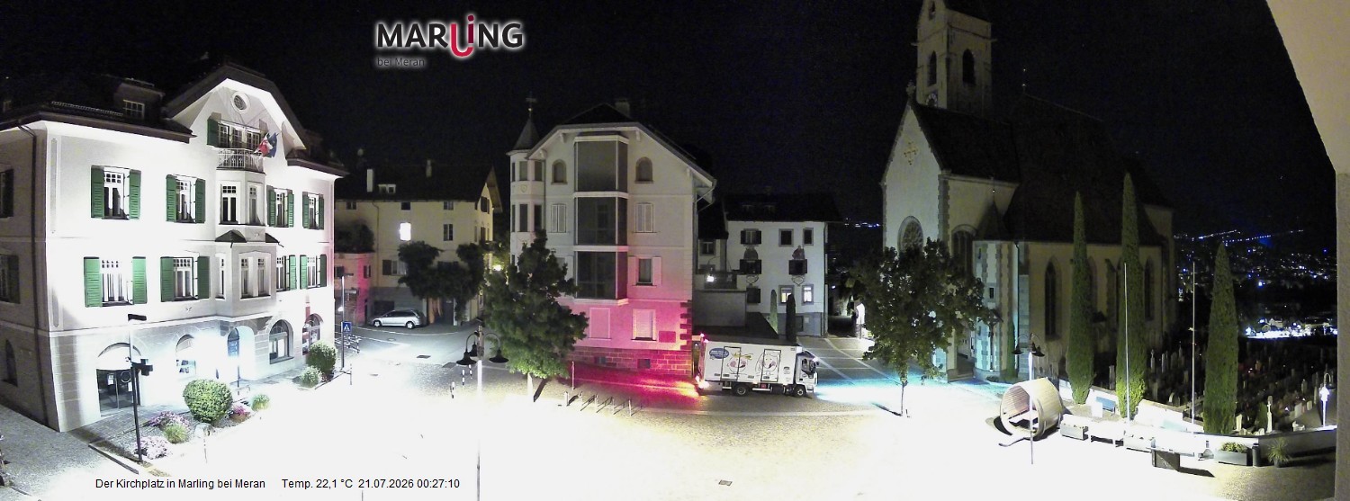 Archiv Foto Webcam Pfarrkirche Maria Himmelfahrt Marling