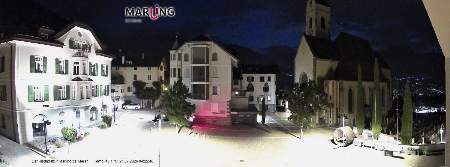 Archiv Foto Webcam Pfarrkirche Maria Himmelfahrt Marling