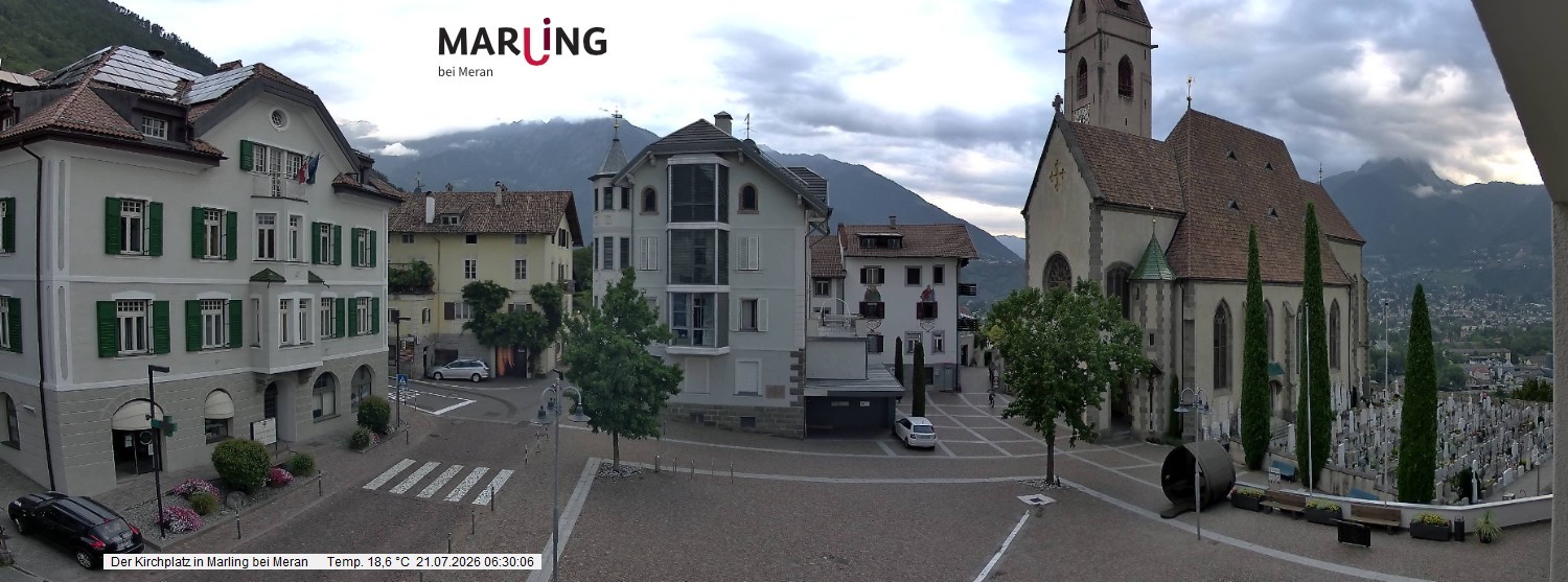Archiv Foto Webcam Pfarrkirche Maria Himmelfahrt Marling