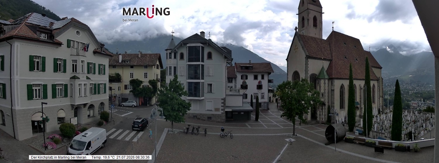 Archiv Foto Webcam Pfarrkirche Maria Himmelfahrt Marling