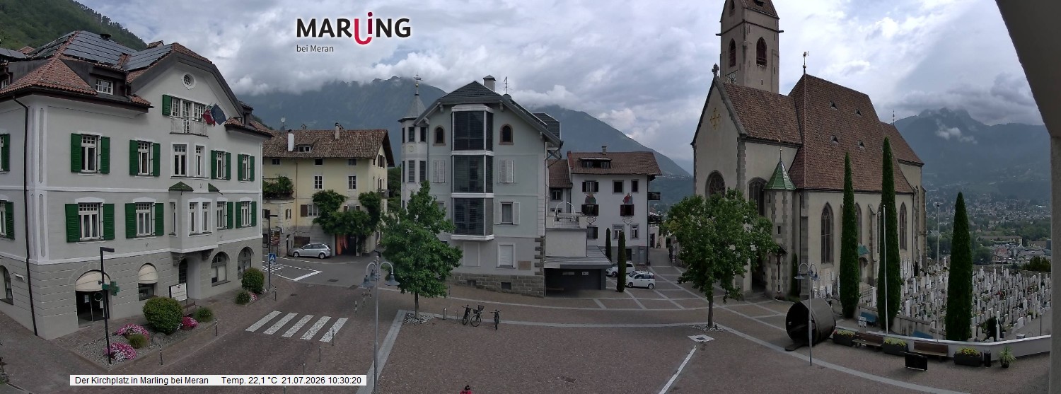 Archiv Foto Webcam Pfarrkirche Maria Himmelfahrt Marling