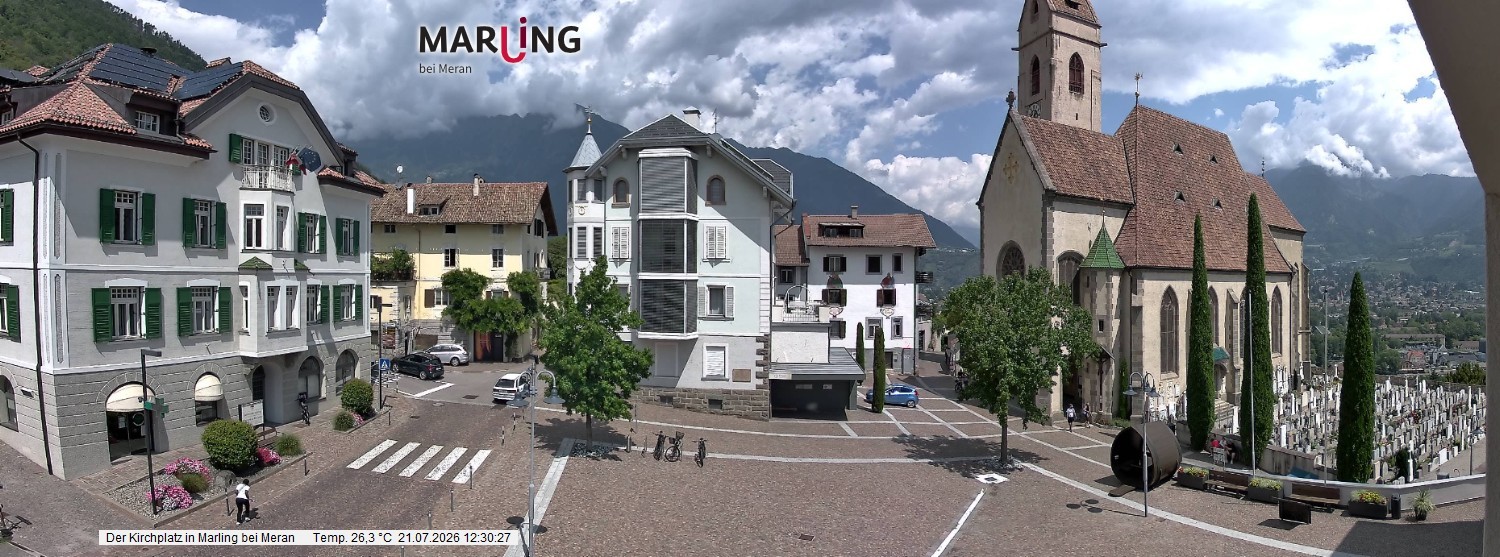 Archiv Foto Webcam Pfarrkirche Maria Himmelfahrt Marling