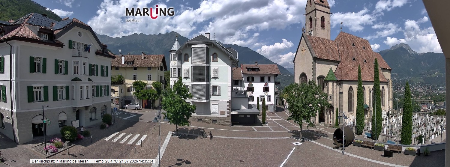 Archiv Foto Webcam Pfarrkirche Maria Himmelfahrt Marling