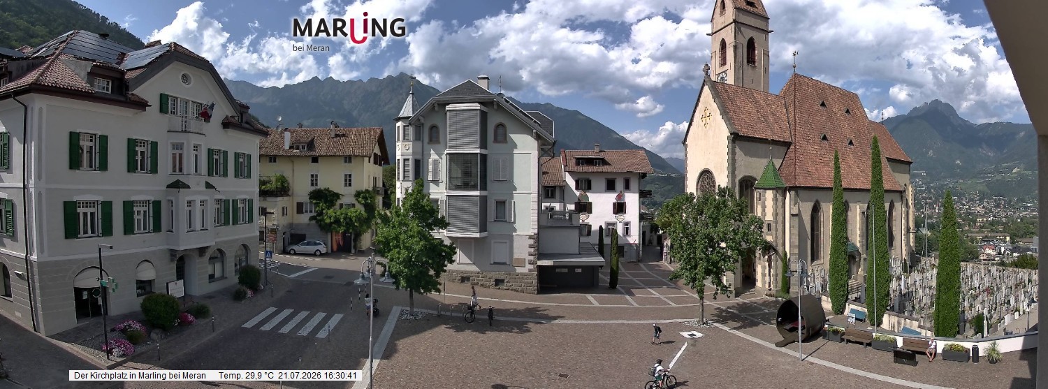 Archiv Foto Webcam Pfarrkirche Maria Himmelfahrt Marling