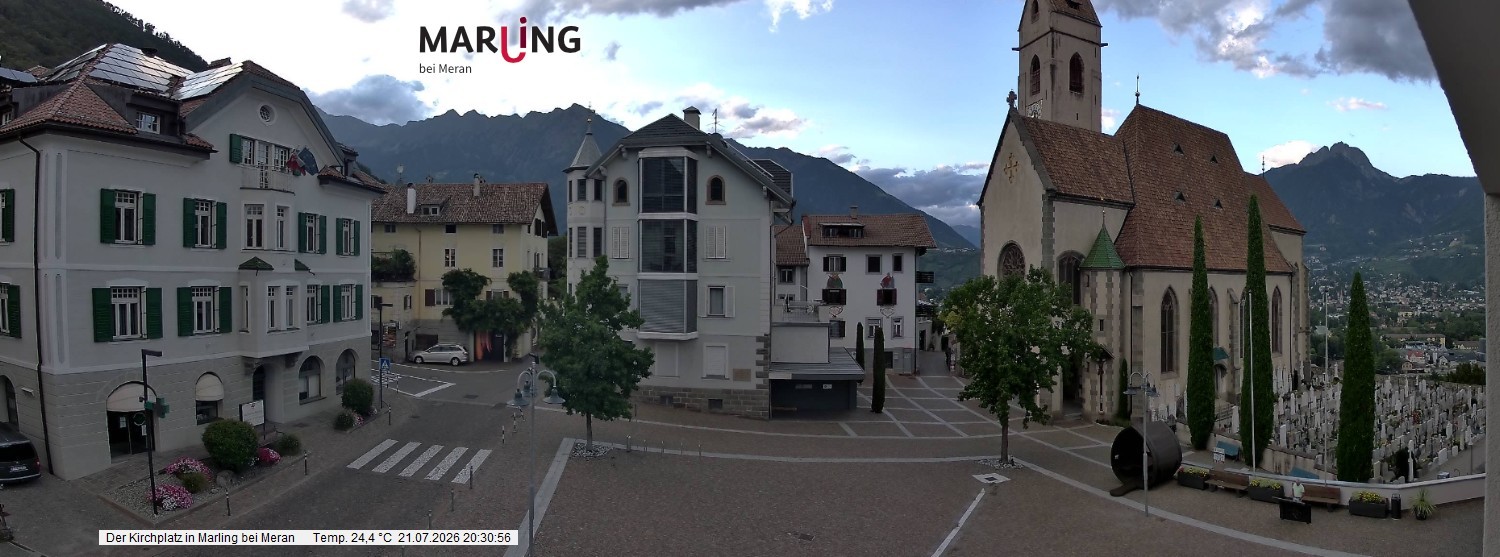 Archiv Foto Webcam Pfarrkirche Maria Himmelfahrt Marling
