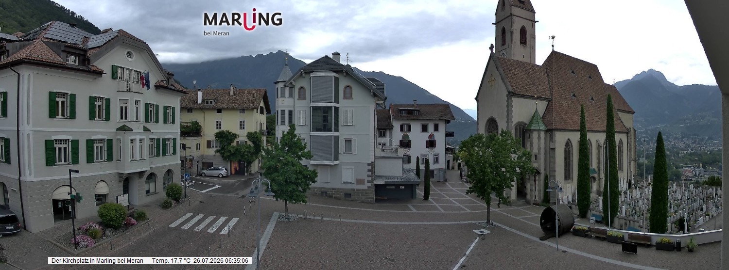 Archiv Foto Webcam Pfarrkirche Maria Himmelfahrt Marling
