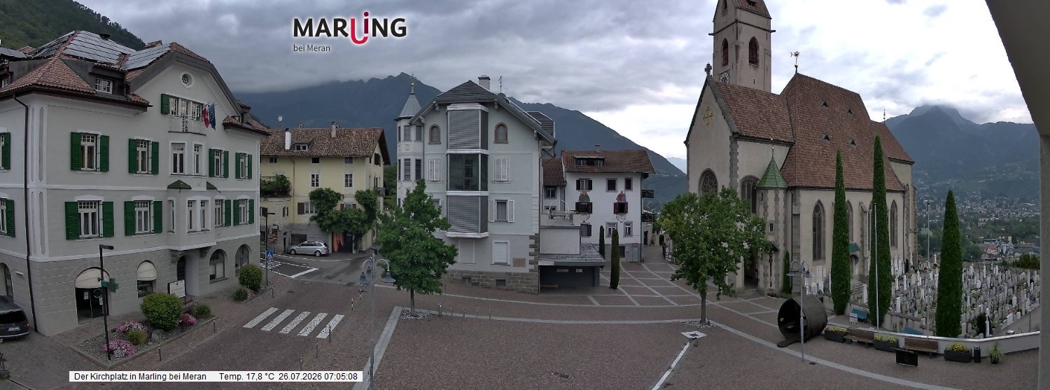 Archiv Foto Webcam Pfarrkirche Maria Himmelfahrt Marling