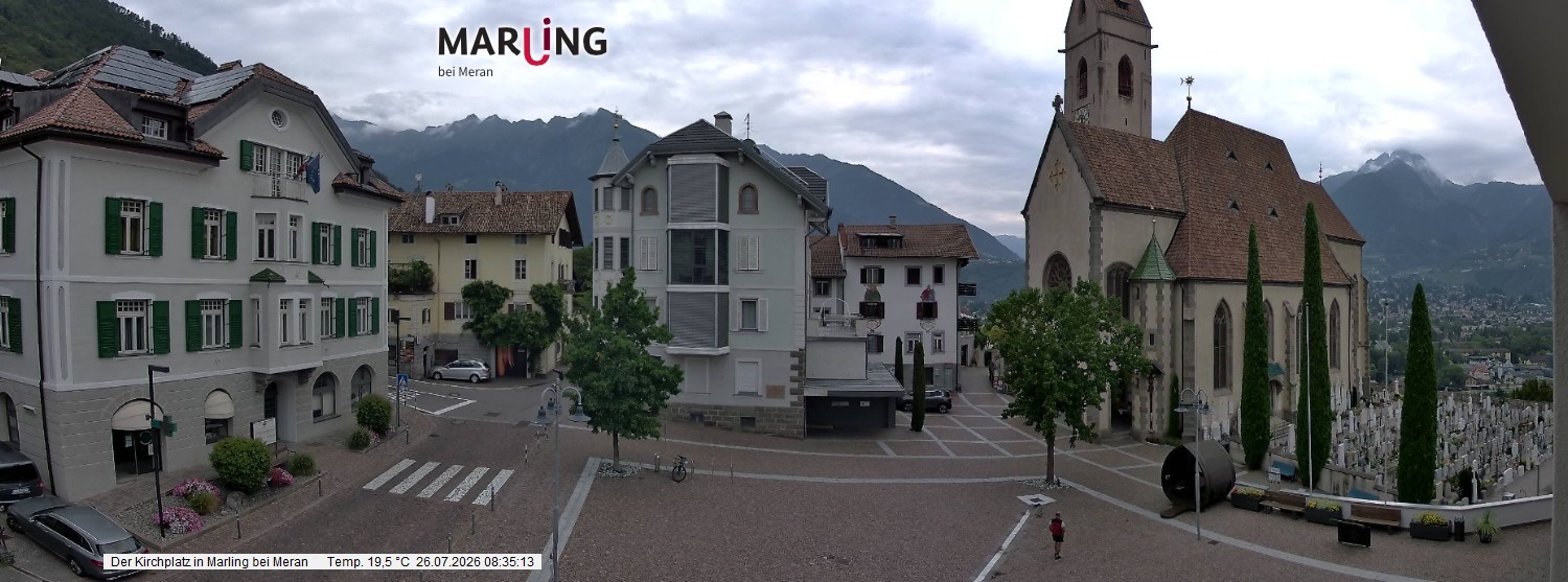 Archiv Foto Webcam Pfarrkirche Maria Himmelfahrt Marling