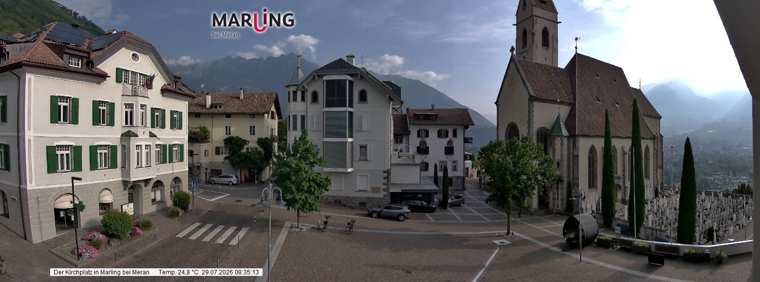 Archiv Foto Webcam Pfarrkirche Maria Himmelfahrt Marling