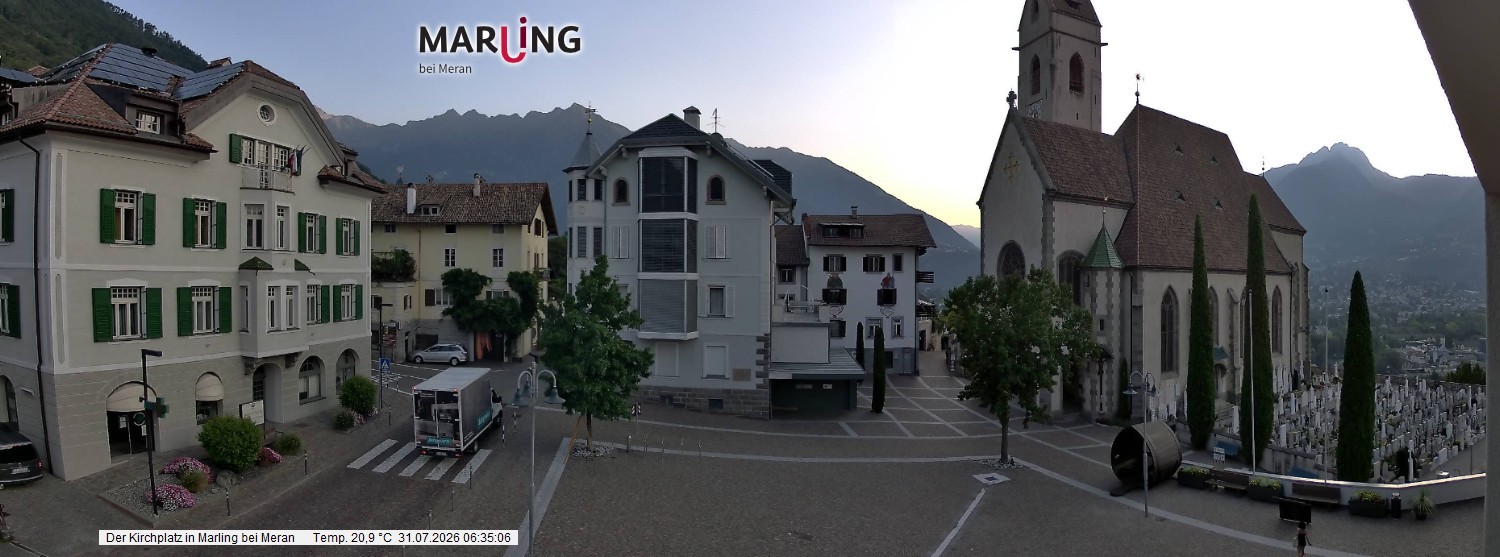Archiv Foto Webcam Pfarrkirche Maria Himmelfahrt Marling