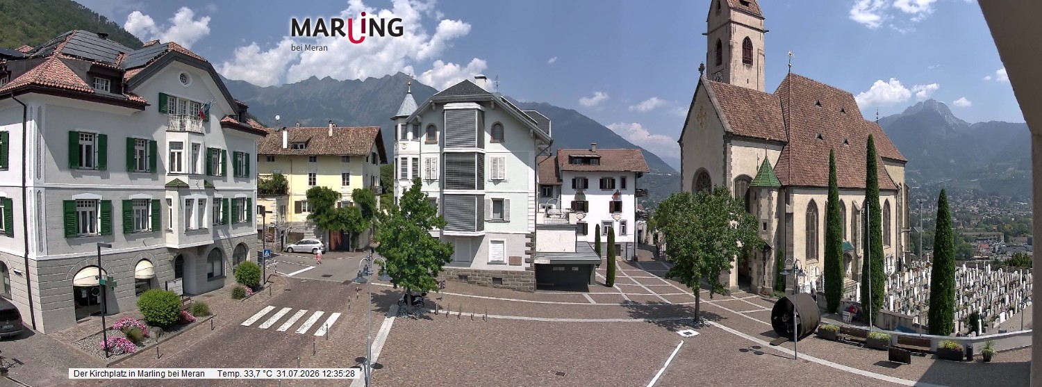 Archiv Foto Webcam Pfarrkirche Maria Himmelfahrt Marling