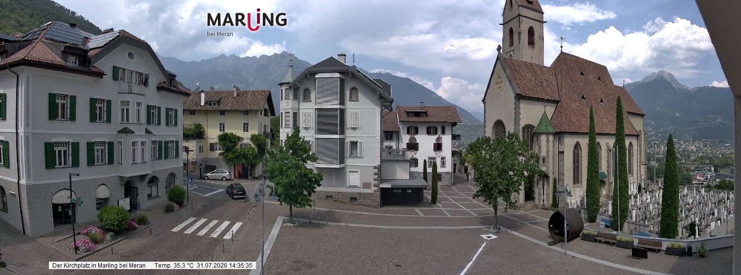 Archiv Foto Webcam Pfarrkirche Maria Himmelfahrt Marling