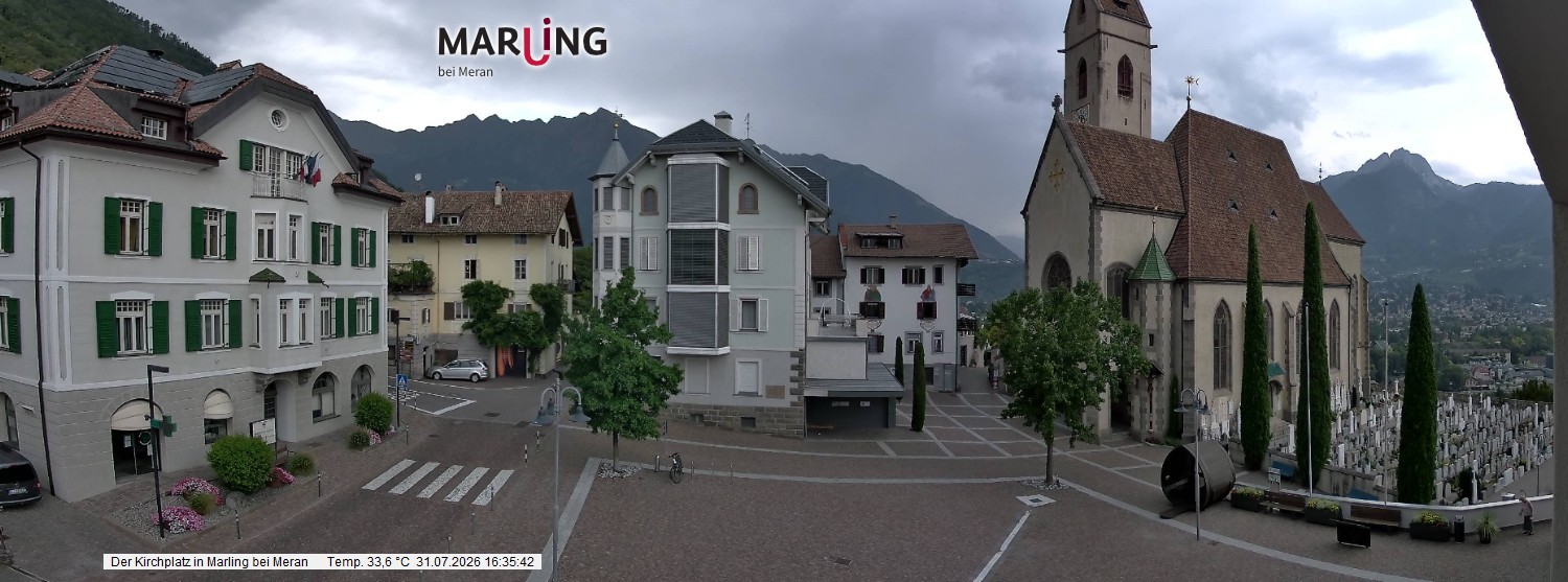 Archiv Foto Webcam Pfarrkirche Maria Himmelfahrt Marling