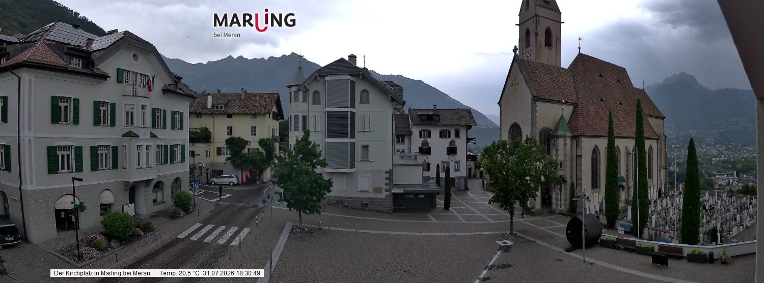Archiv Foto Webcam Pfarrkirche Maria Himmelfahrt Marling
