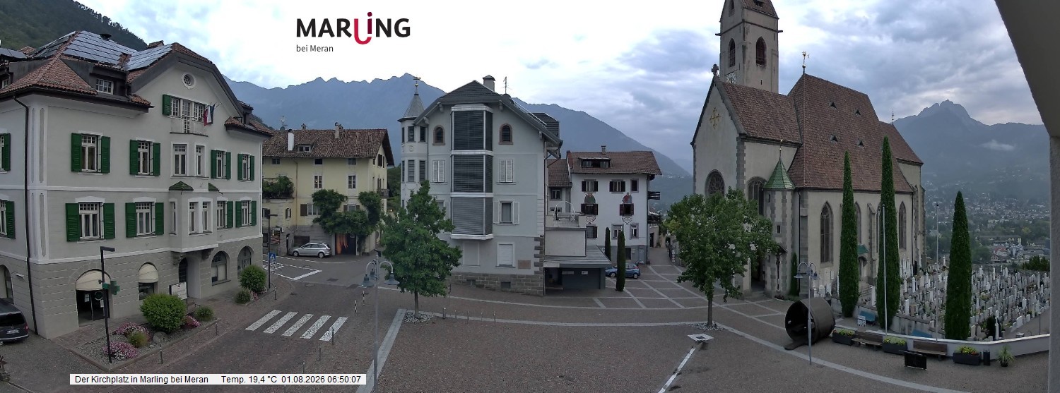 Archiv Foto Webcam Pfarrkirche Maria Himmelfahrt Marling