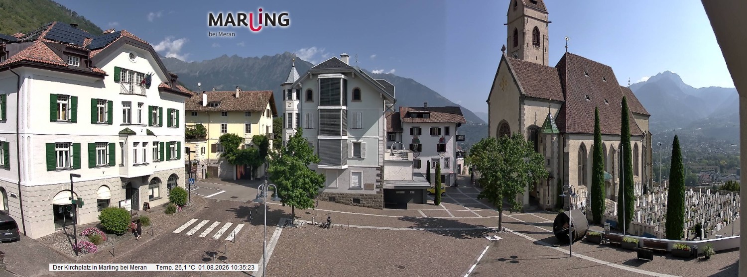 Archiv Foto Webcam Pfarrkirche Maria Himmelfahrt Marling
