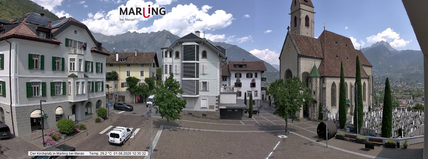 Archiv Foto Webcam Pfarrkirche Maria Himmelfahrt Marling