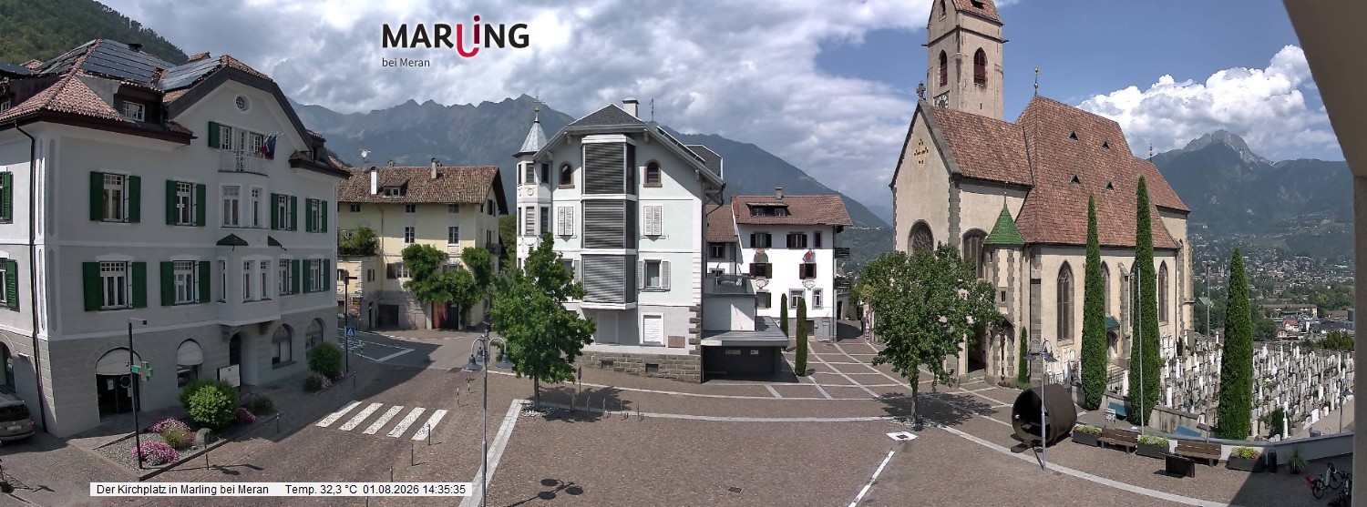 Archiv Foto Webcam Pfarrkirche Maria Himmelfahrt Marling