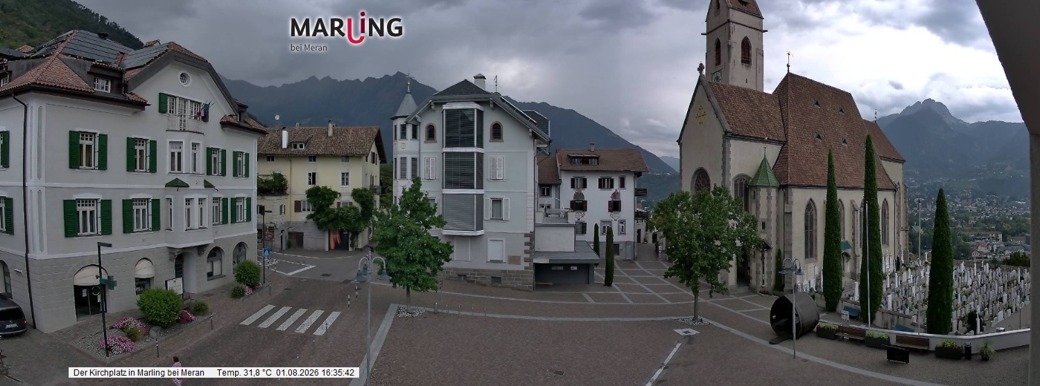 Archiv Foto Webcam Pfarrkirche Maria Himmelfahrt Marling