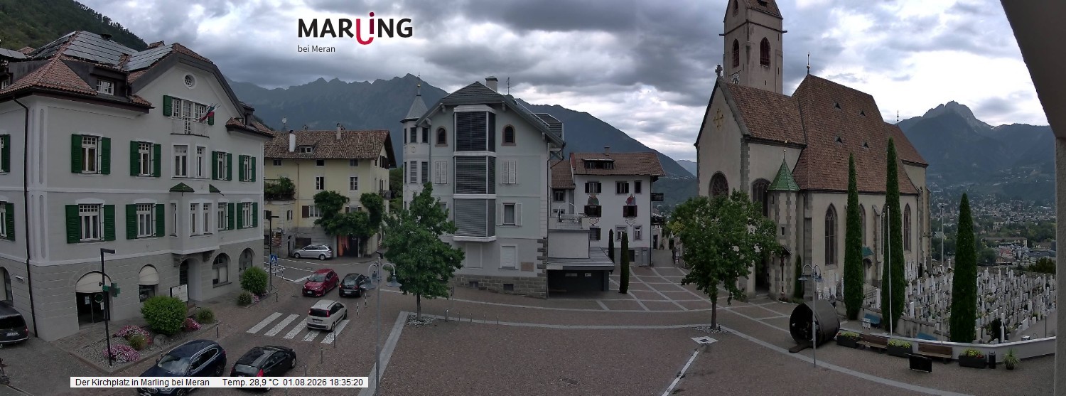 Archiv Foto Webcam Pfarrkirche Maria Himmelfahrt Marling