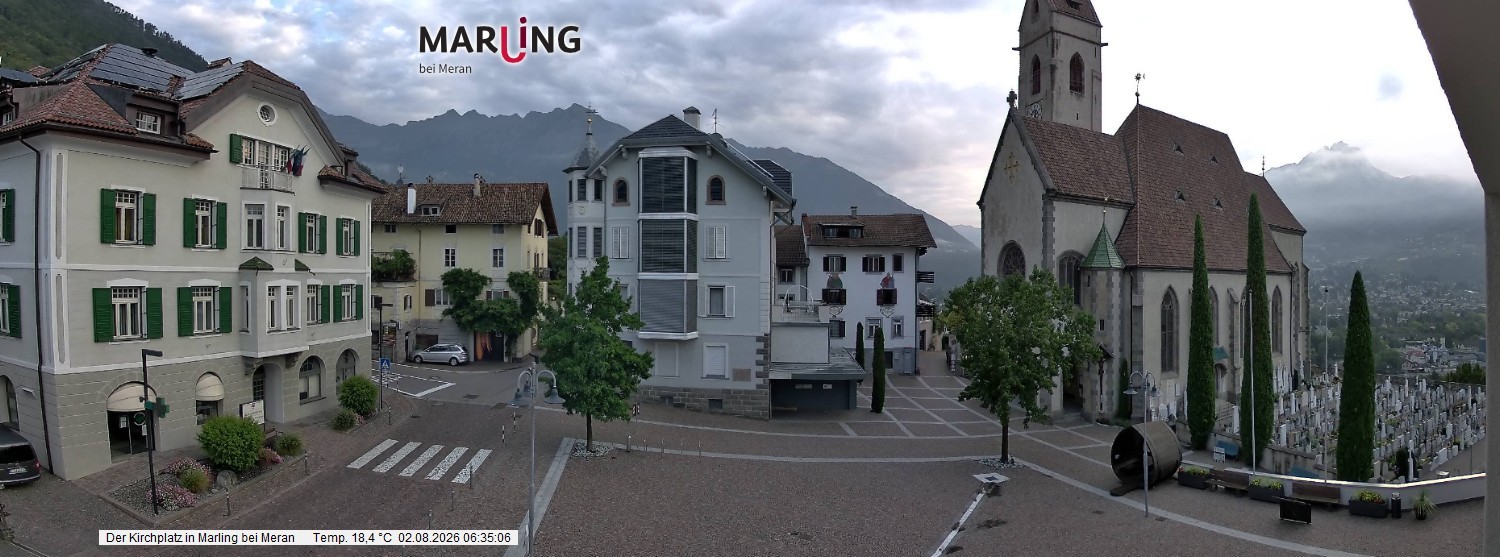 Archiv Foto Webcam Pfarrkirche Maria Himmelfahrt Marling