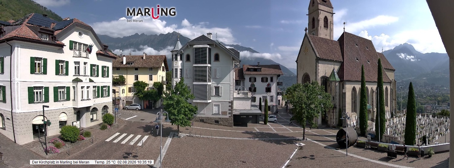 Archiv Foto Webcam Pfarrkirche Maria Himmelfahrt Marling