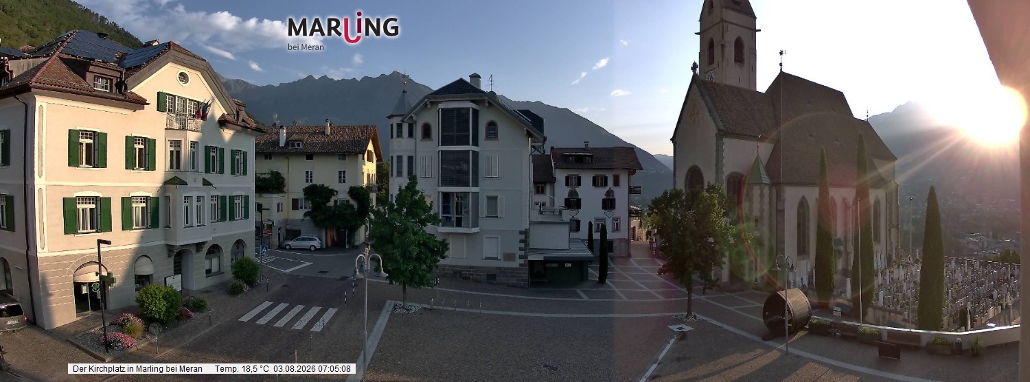 Archiv Foto Webcam Pfarrkirche Maria Himmelfahrt Marling