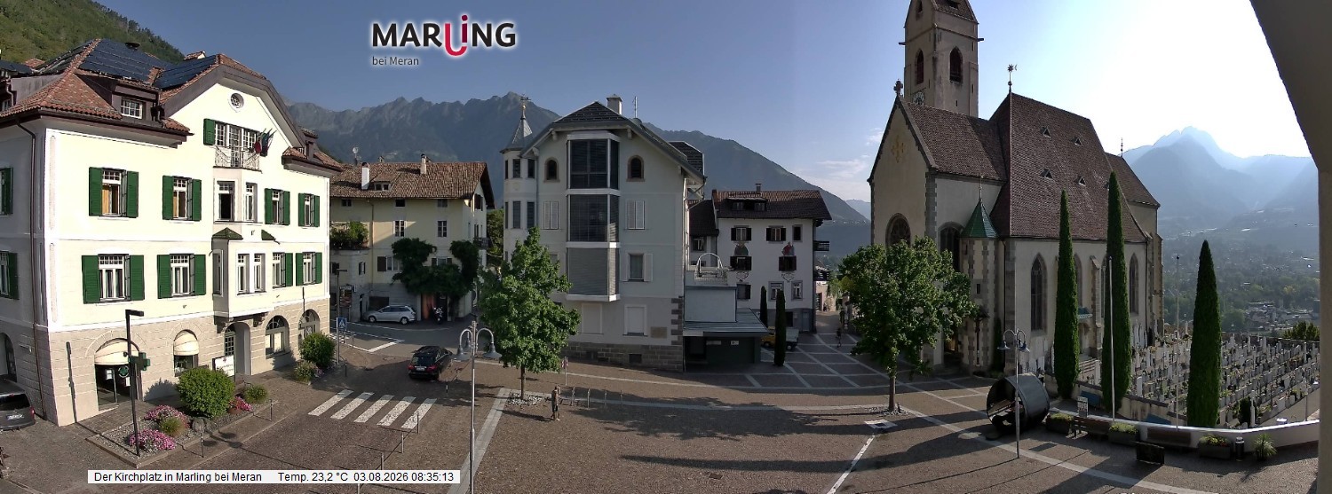 Archiv Foto Webcam Pfarrkirche Maria Himmelfahrt Marling