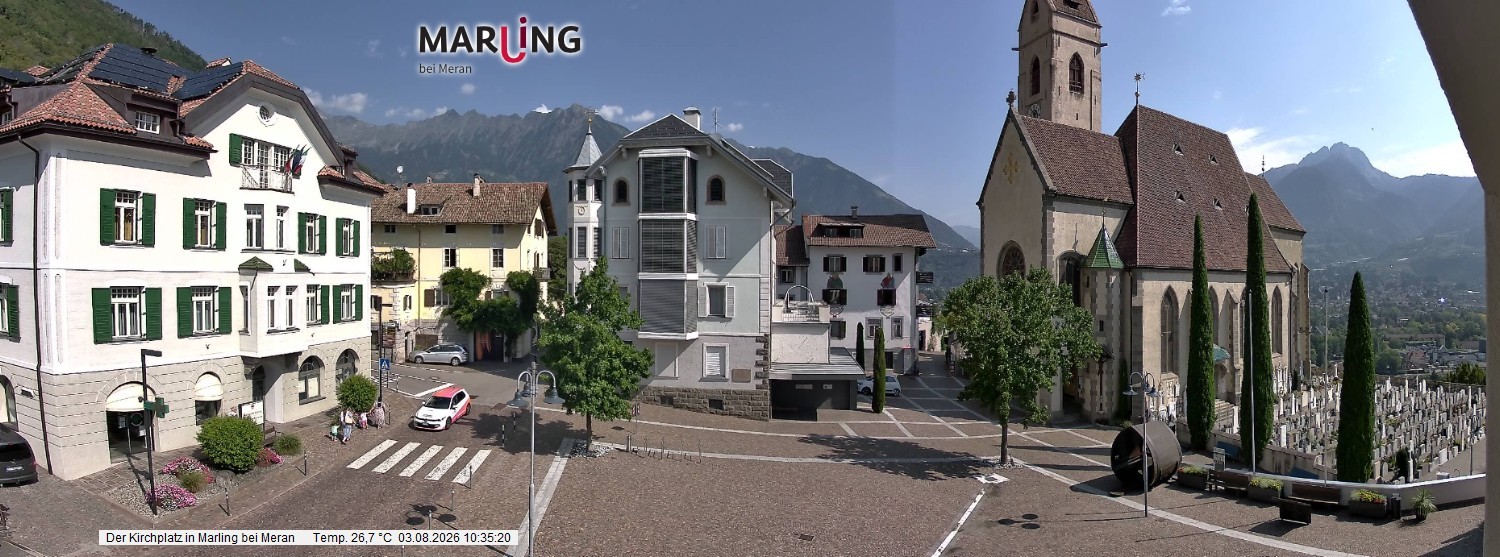 Archiv Foto Webcam Pfarrkirche Maria Himmelfahrt Marling