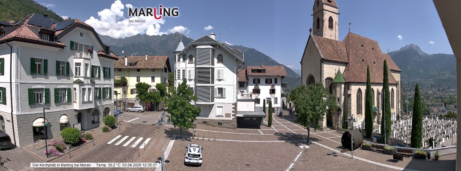 Archiv Foto Webcam Pfarrkirche Maria Himmelfahrt Marling