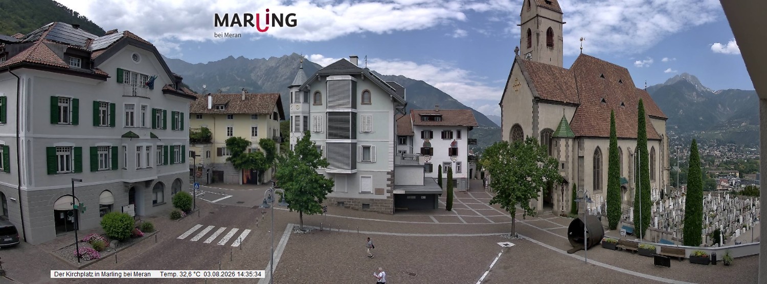 Archiv Foto Webcam Pfarrkirche Maria Himmelfahrt Marling