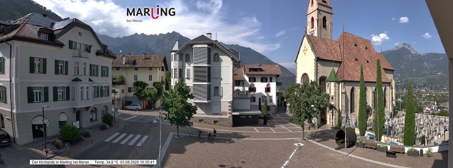 Archiv Foto Webcam Pfarrkirche Maria Himmelfahrt Marling