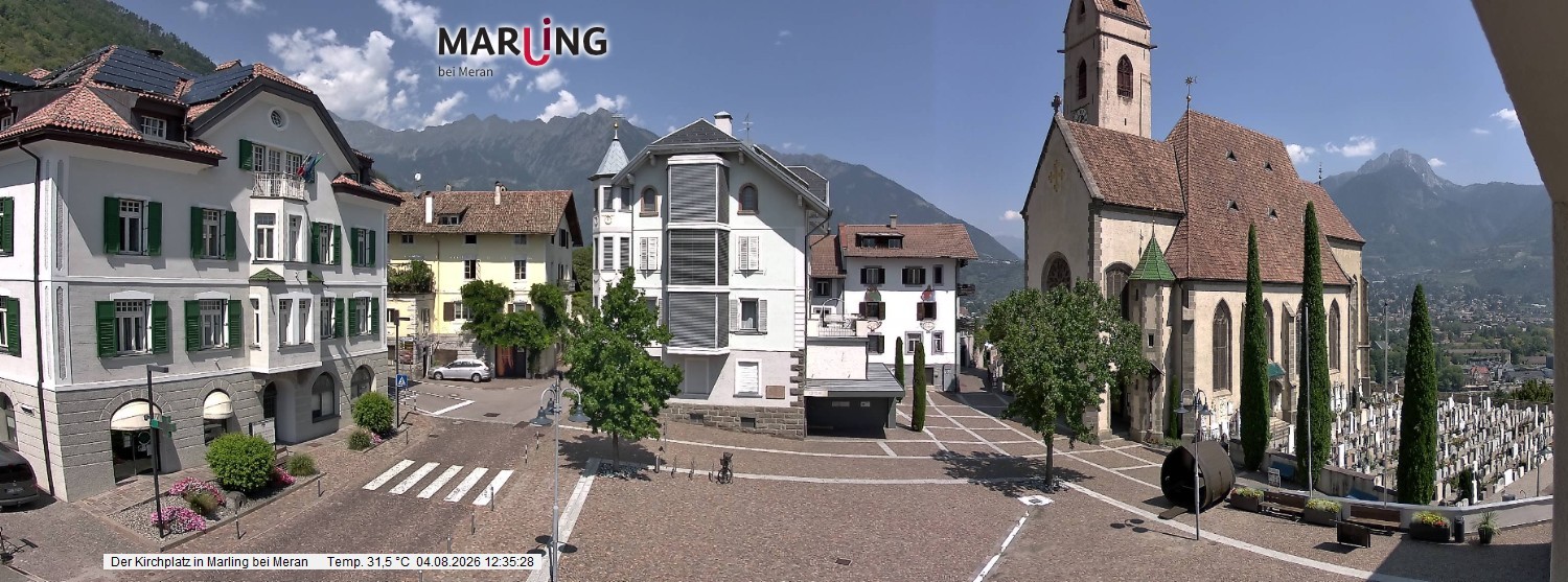 Archiv Foto Webcam Pfarrkirche Maria Himmelfahrt Marling