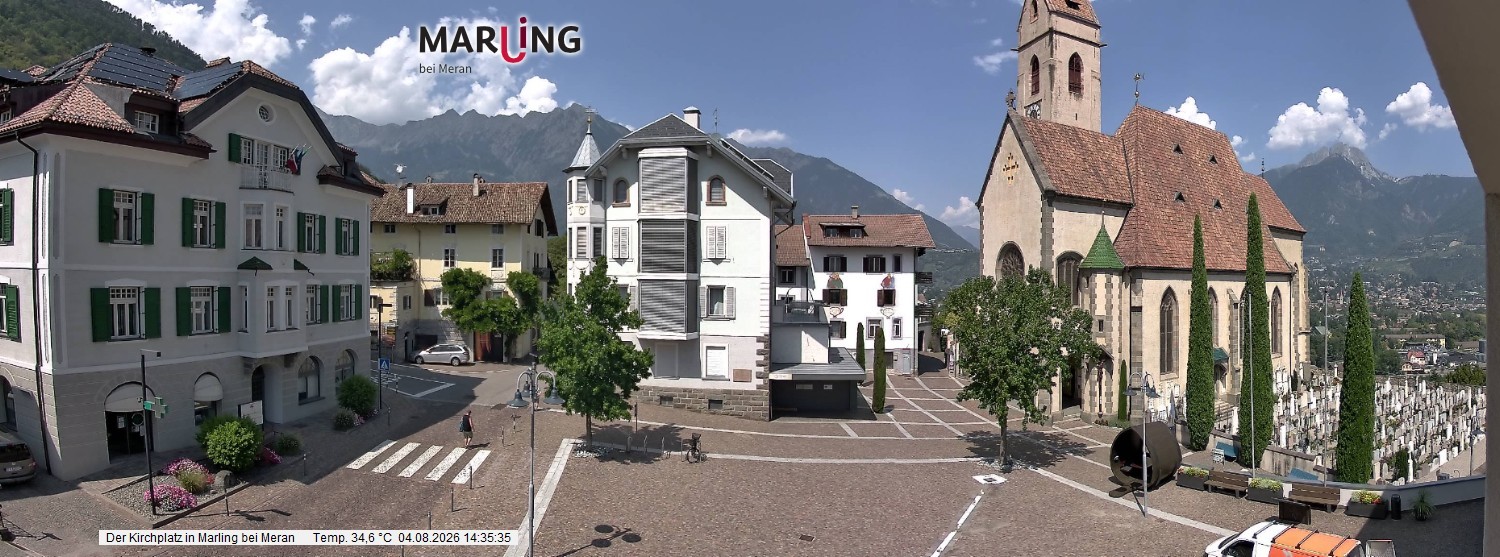 Archiv Foto Webcam Pfarrkirche Maria Himmelfahrt Marling