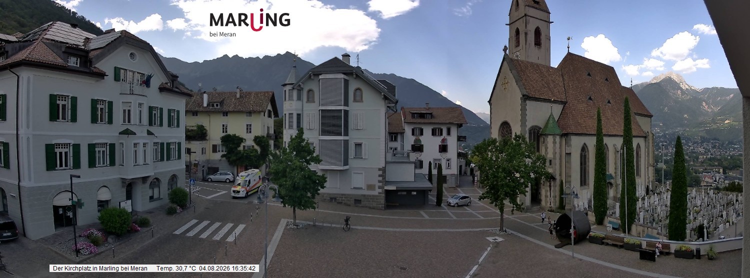 Archiv Foto Webcam Pfarrkirche Maria Himmelfahrt Marling