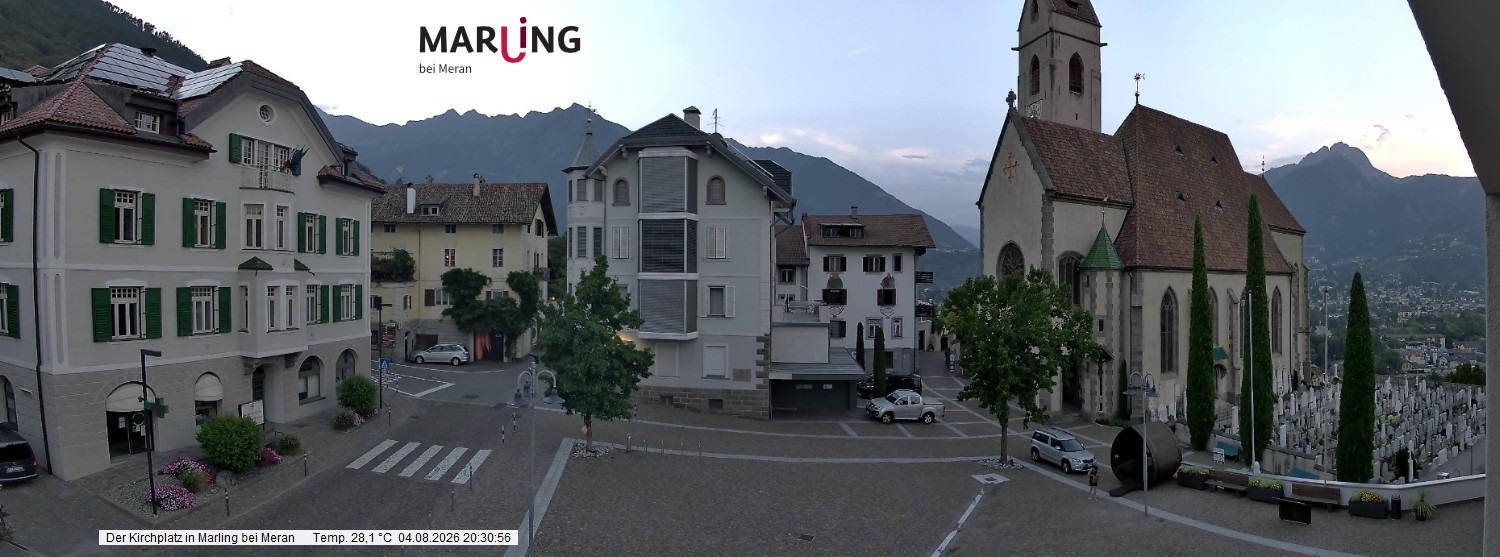 Archiv Foto Webcam Pfarrkirche Maria Himmelfahrt Marling