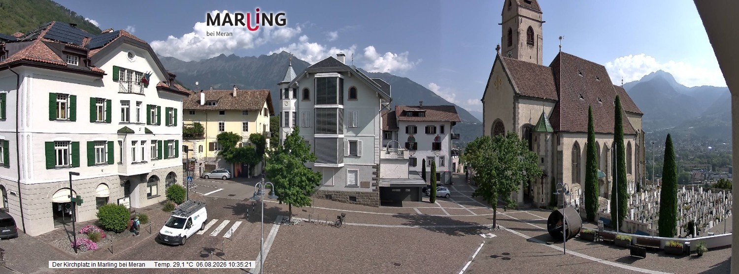 Archiv Foto Webcam Pfarrkirche Maria Himmelfahrt Marling